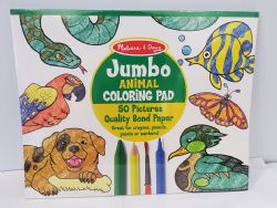 MELISSA AND DOUG - BLOC À COLORIER JUMBO - ANIMAUX